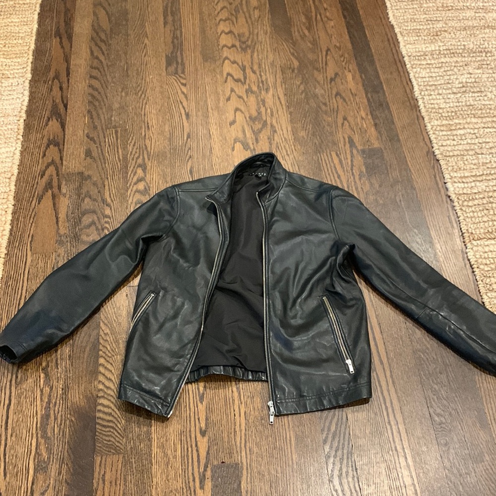 Theory mens leather jacket